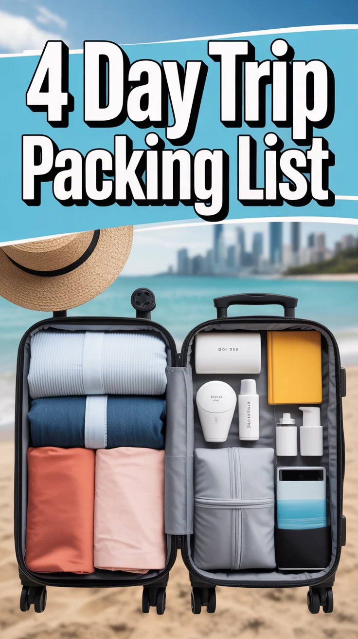 ✈️ 4 Day Trip Packing List