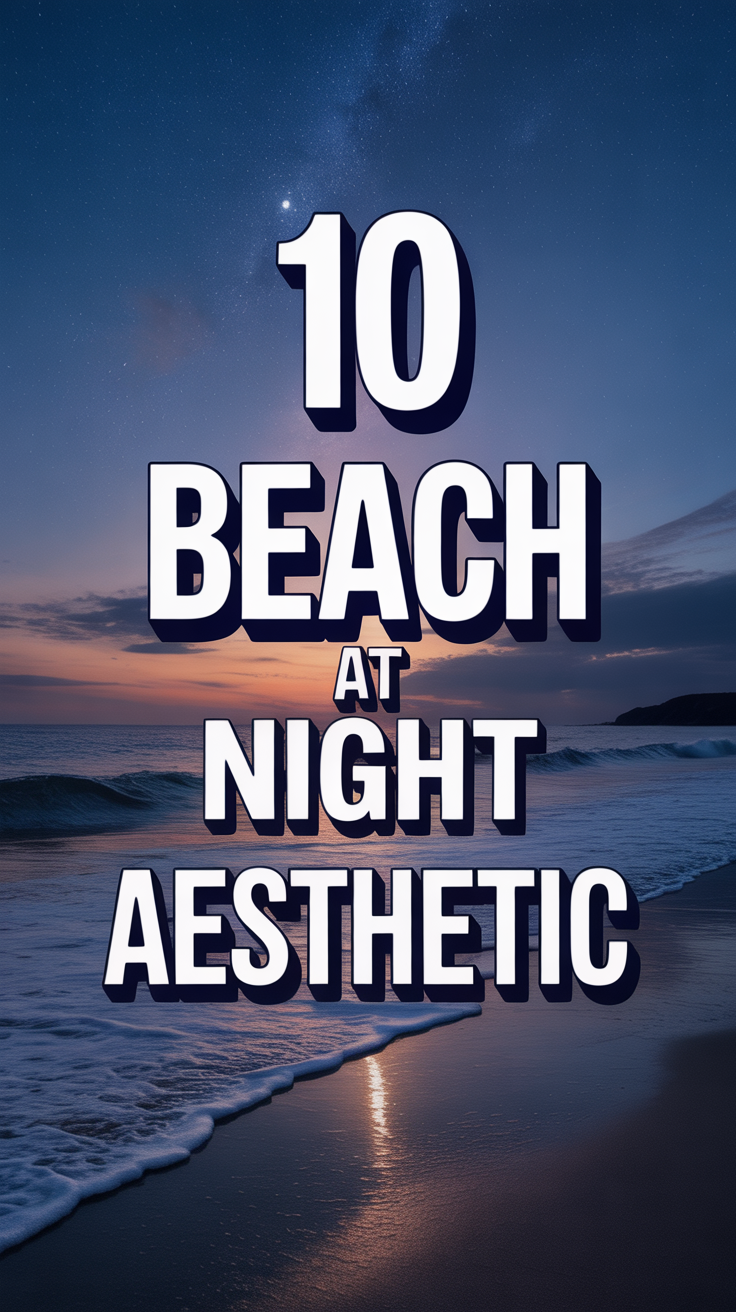 🌙 10 Beach At Night Aesthetic