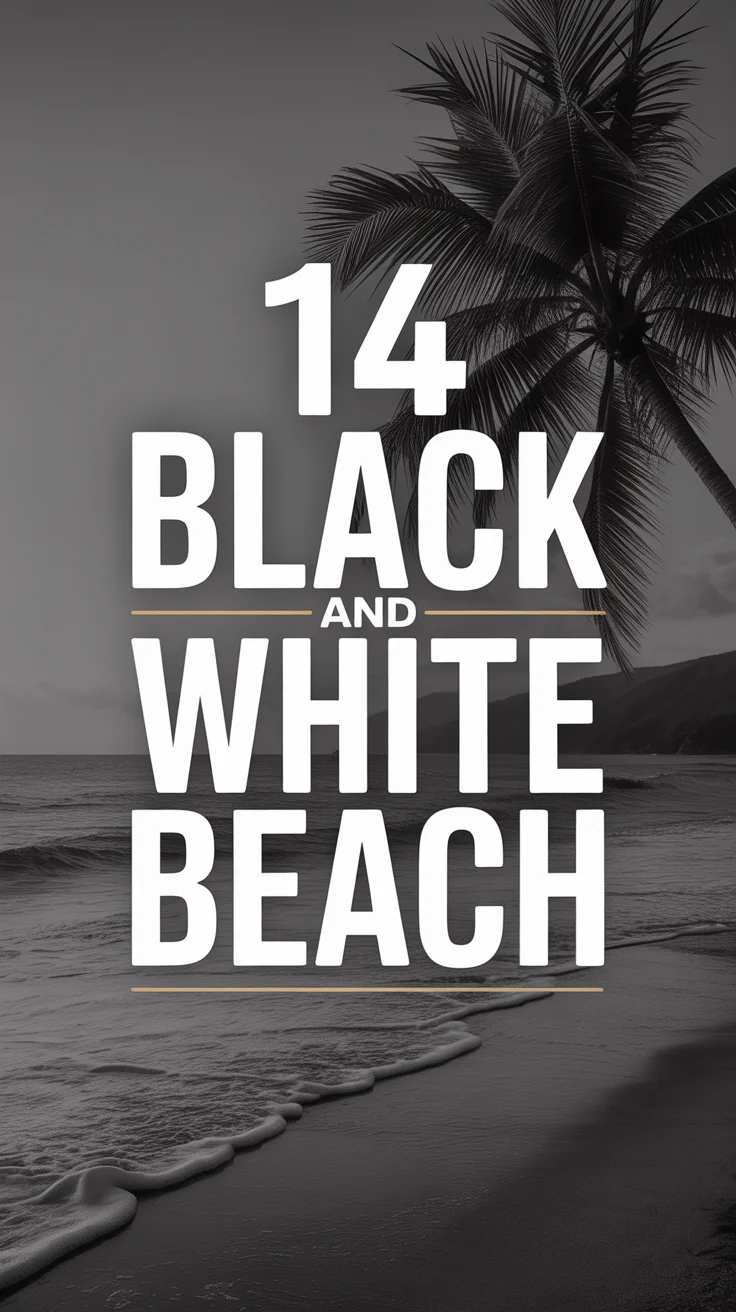 📸 14 Black And White Beach
