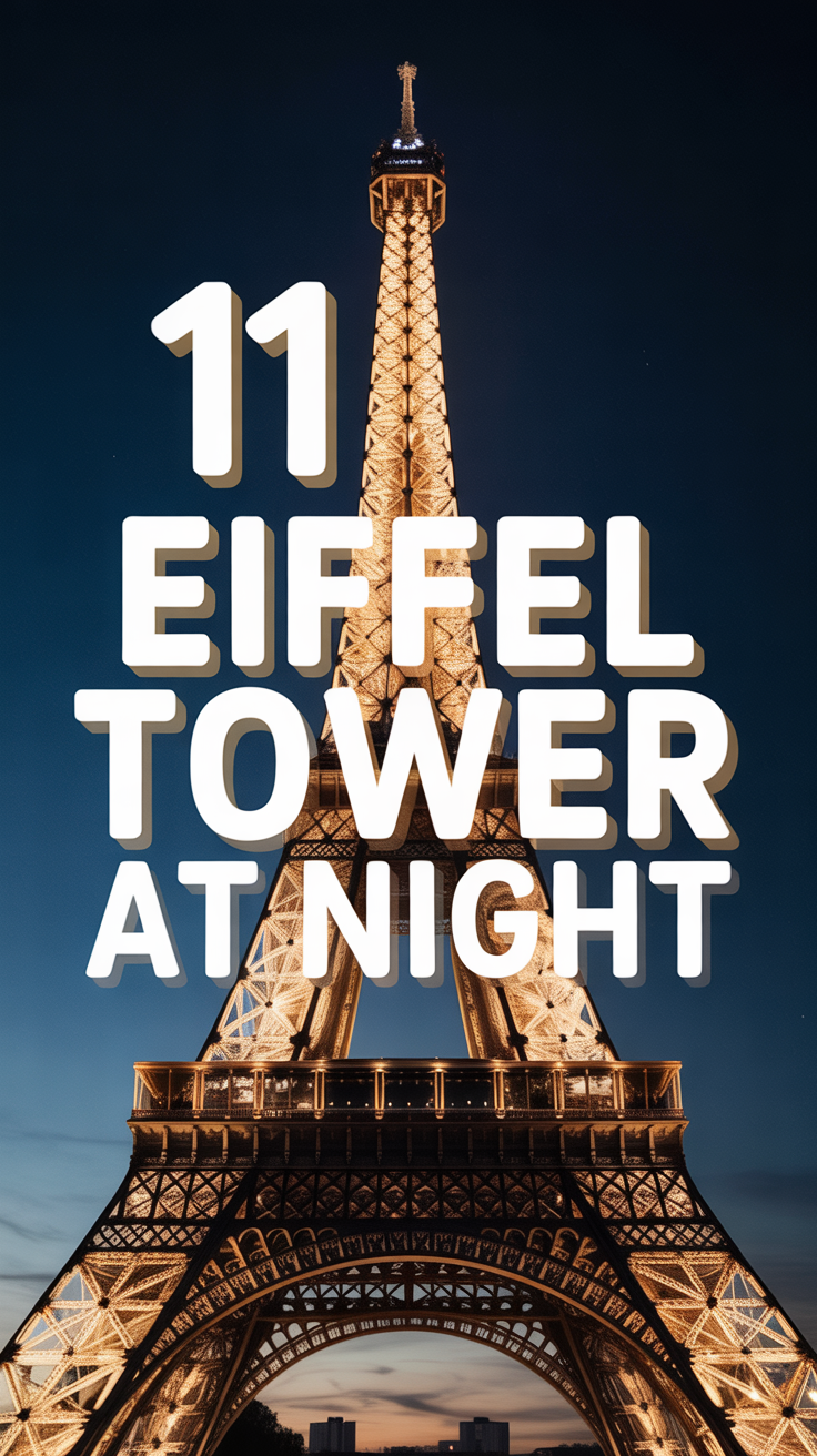 🗼 11 Eiffel Tower At Night