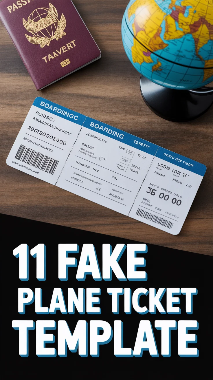 ✈️ 11 Fake Plane Ticket Template