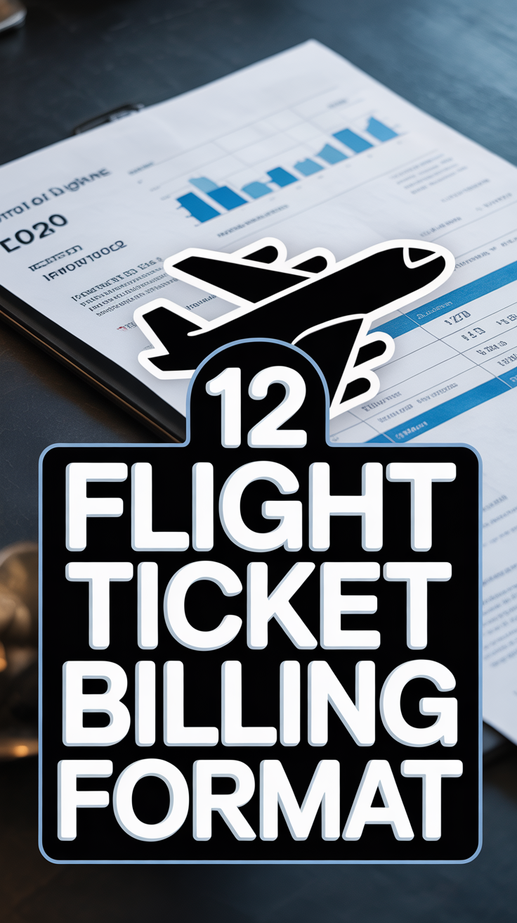 ✈️ 12 Flight Ticket Billing Format