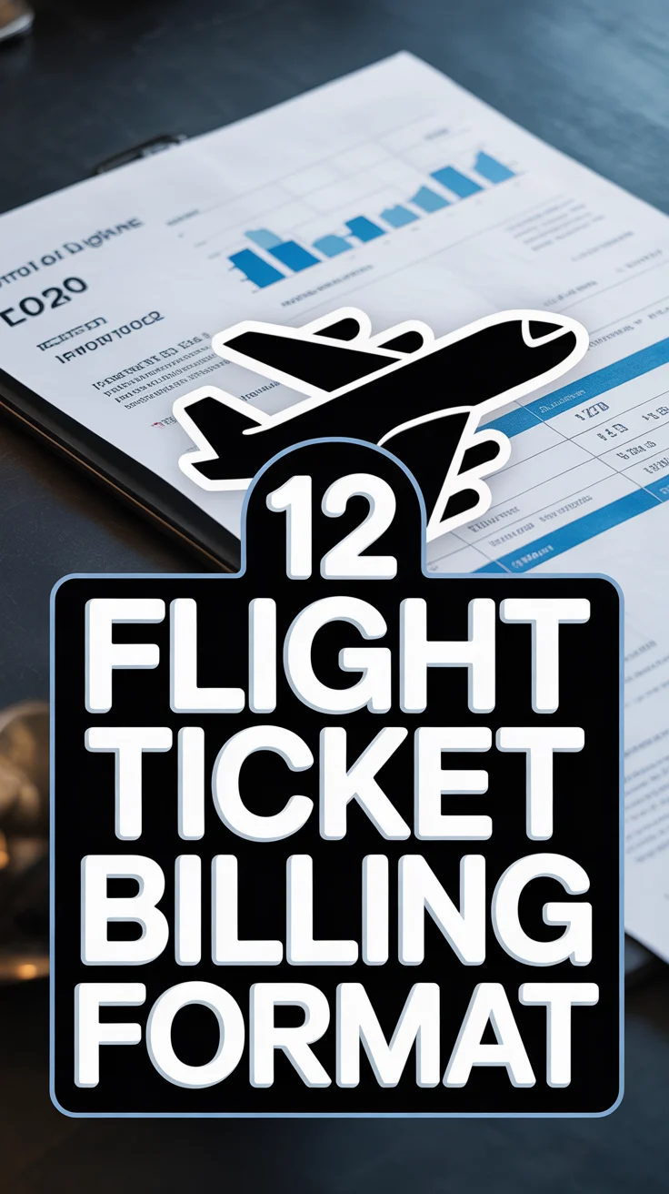 ✈️ 12 Flight Ticket Billing Format