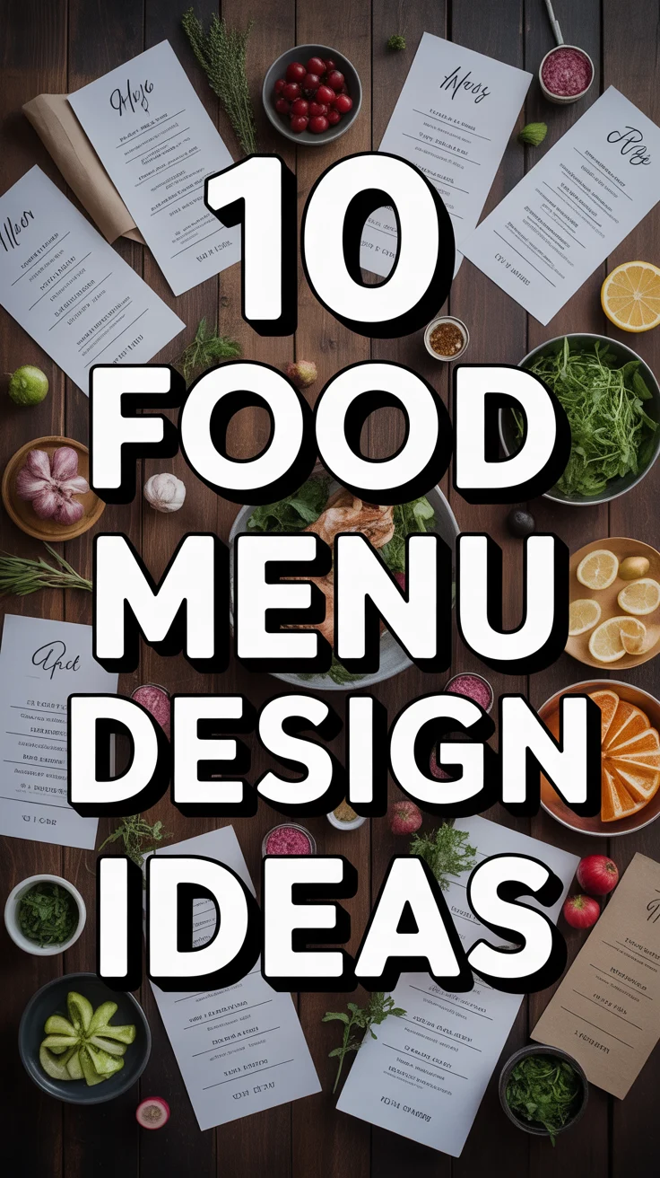 🍔 10 Food Menu Design Ideas