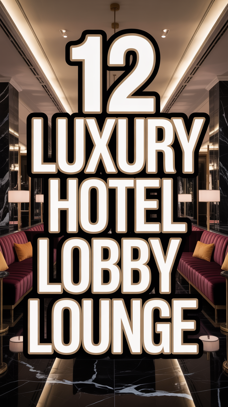 🍸 12 Luxury Hotel Lobby Lounge