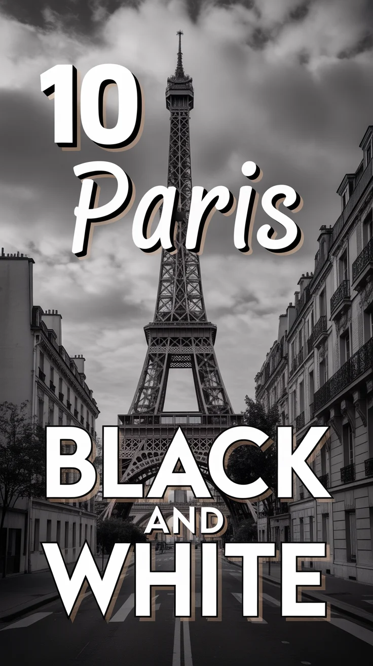 🖤 10 Paris Black And White