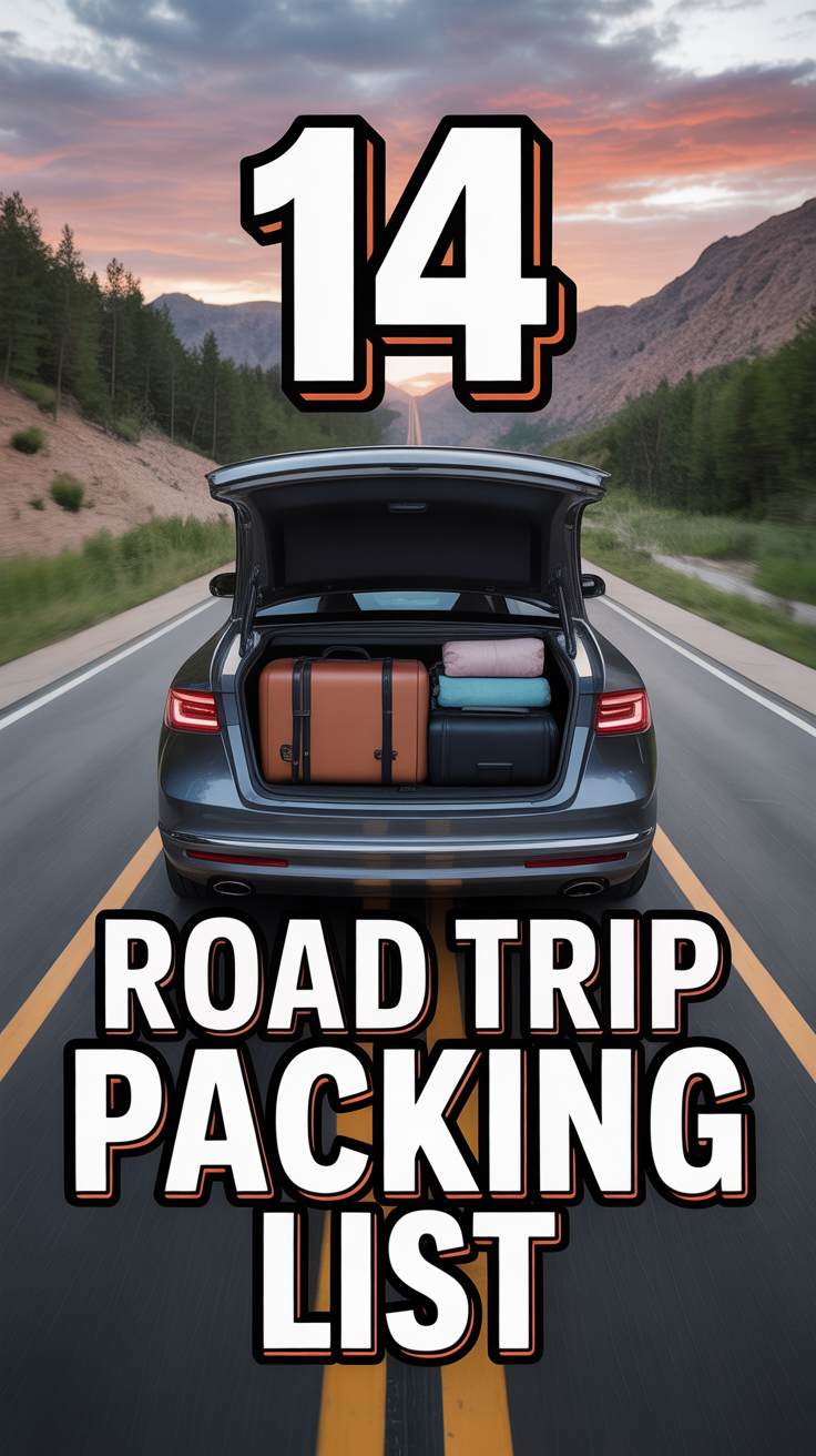 🚗 14 Road Trip Packing List