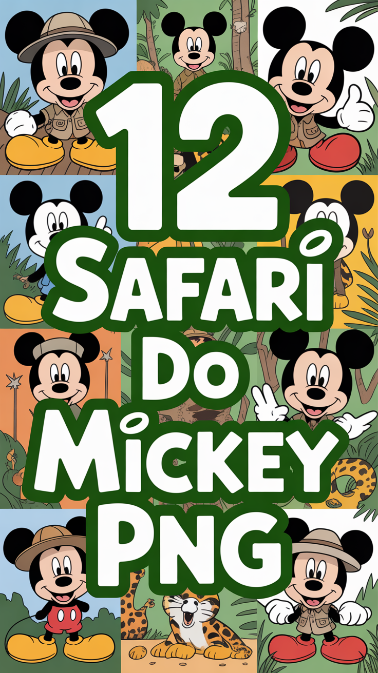 🦁 12 Safari Do Mickey PNG