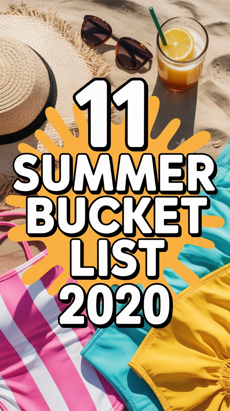 ☀️ 11 Summer Bucket List 2020