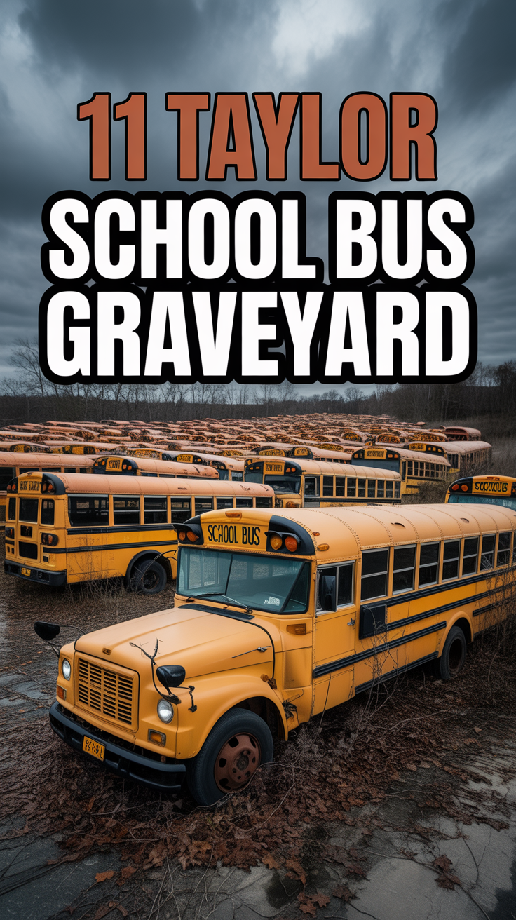 🚌 11 Taylor School Bus Graveyard