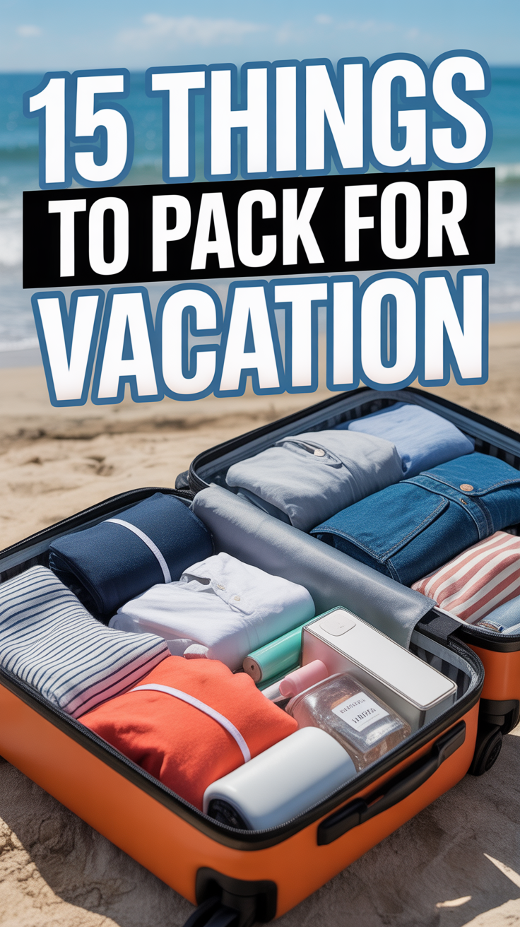 ✈️ 15 Things To Pack For Vacation