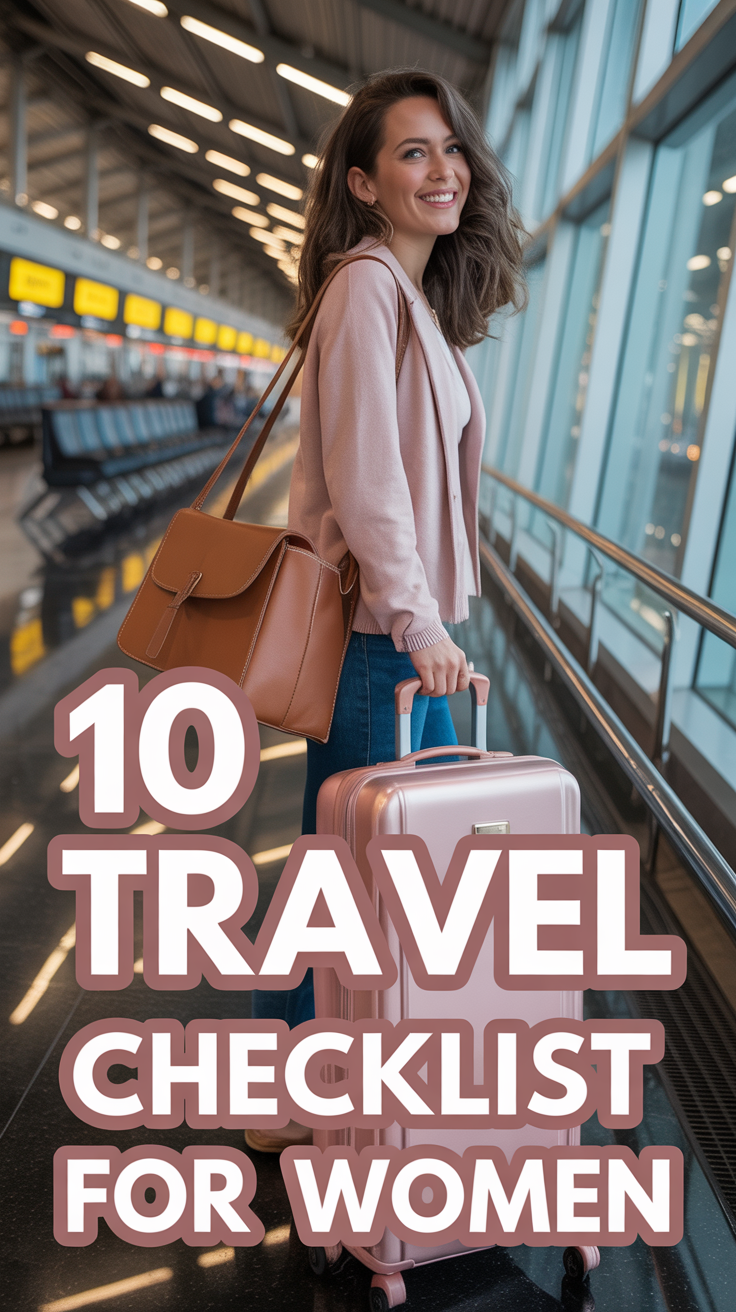✈️ 10 Travel Checklist For Women