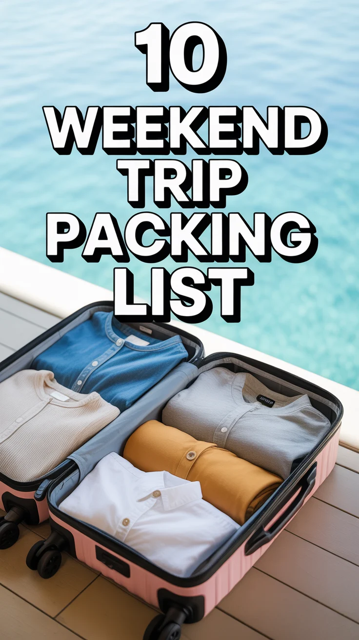 ✈️ 10 Weekend Trip Packing List