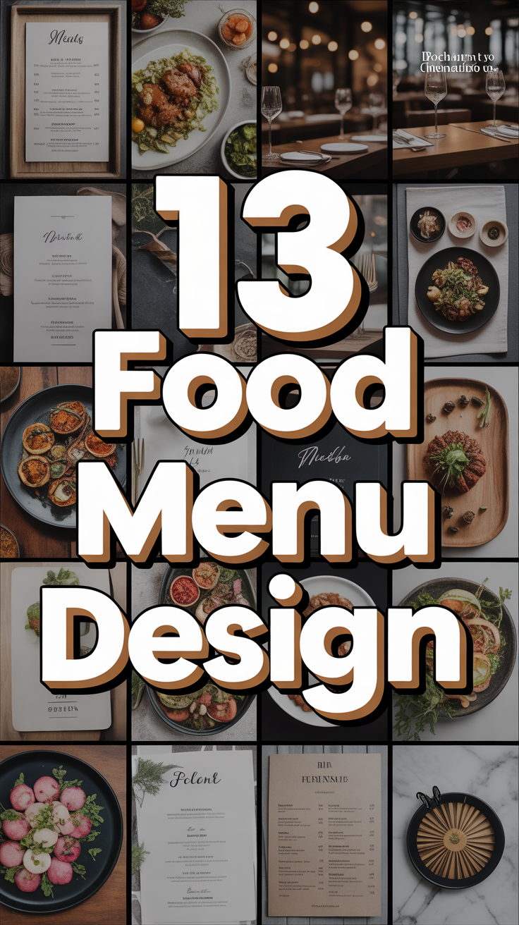 🎨 13 Food Menu Design