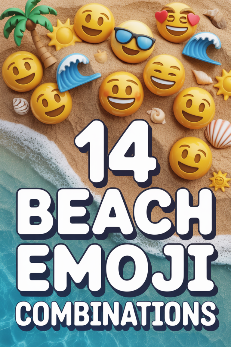 🌊 14 Beach Emoji Combinations