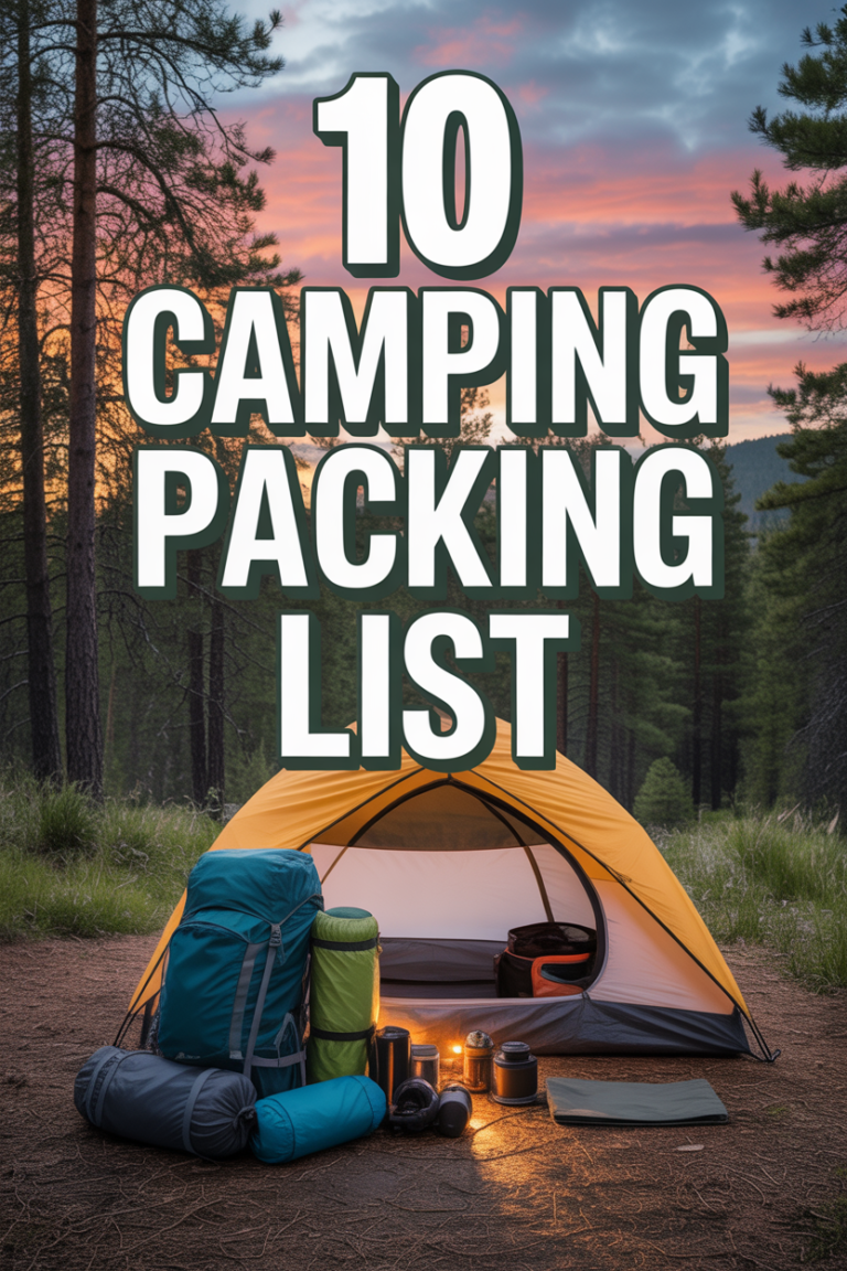 🏕️ 10 Camping Packing List