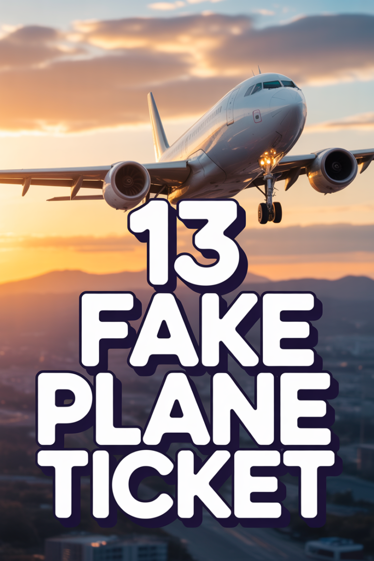 ✈️ 13 Fake Plane Ticket