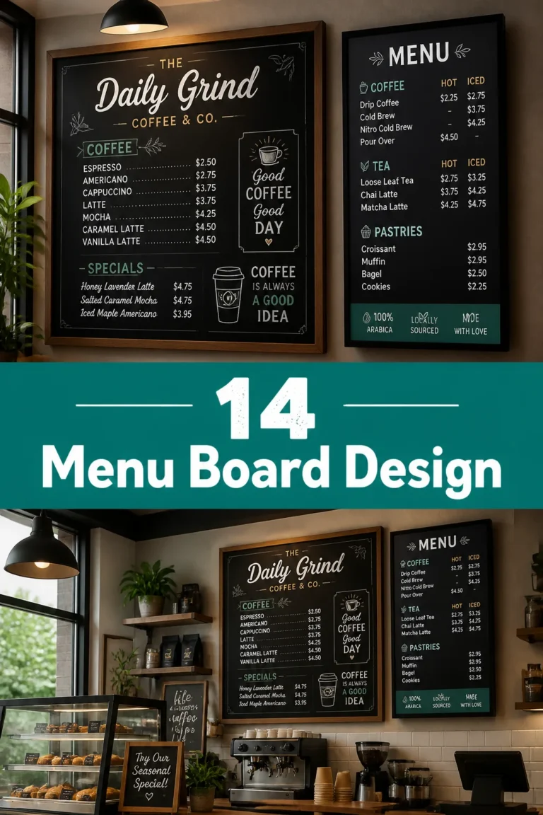 🧾 14 Menu Board Design