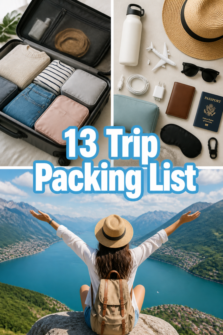 ✈️ 13 Trip Packing List