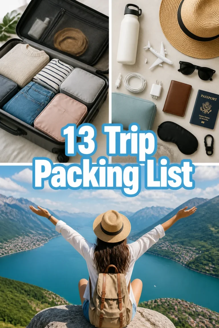 ✈️ 13 Trip Packing List