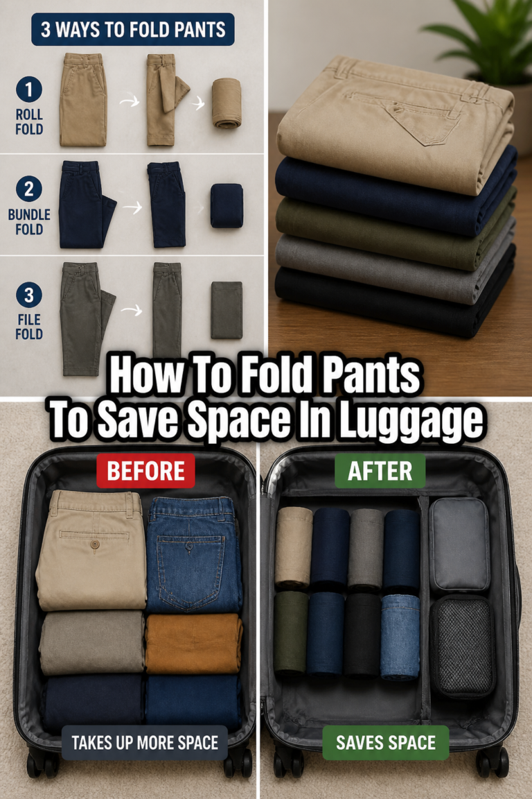 👖 How To Fold Pants To Save Space In Luggage