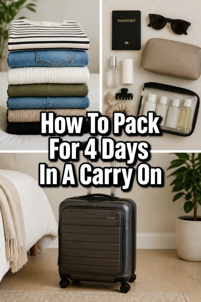 🎒 How To Pack For 4 Days In A Carry On