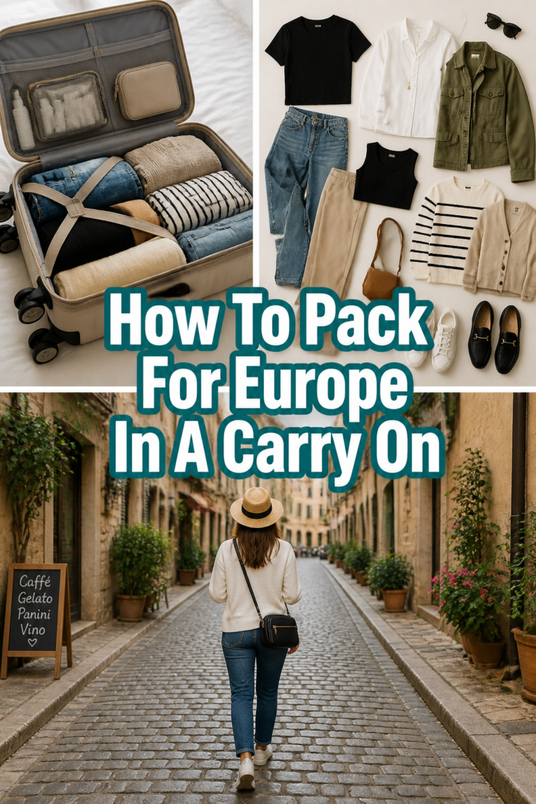 🌍 How To Pack For Europe In A Carry On